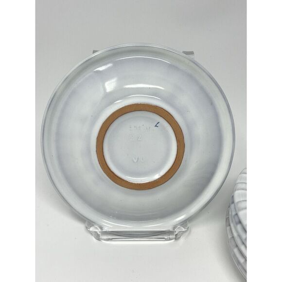 Upsala Ekeby Vicke Lindstrand Ceramic MCM Dessert Fruit Side Plates 7” Set Of 6 - Picture 3 of 8